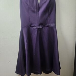 Charlotte Russe Purple Fit-and-Flare Dress